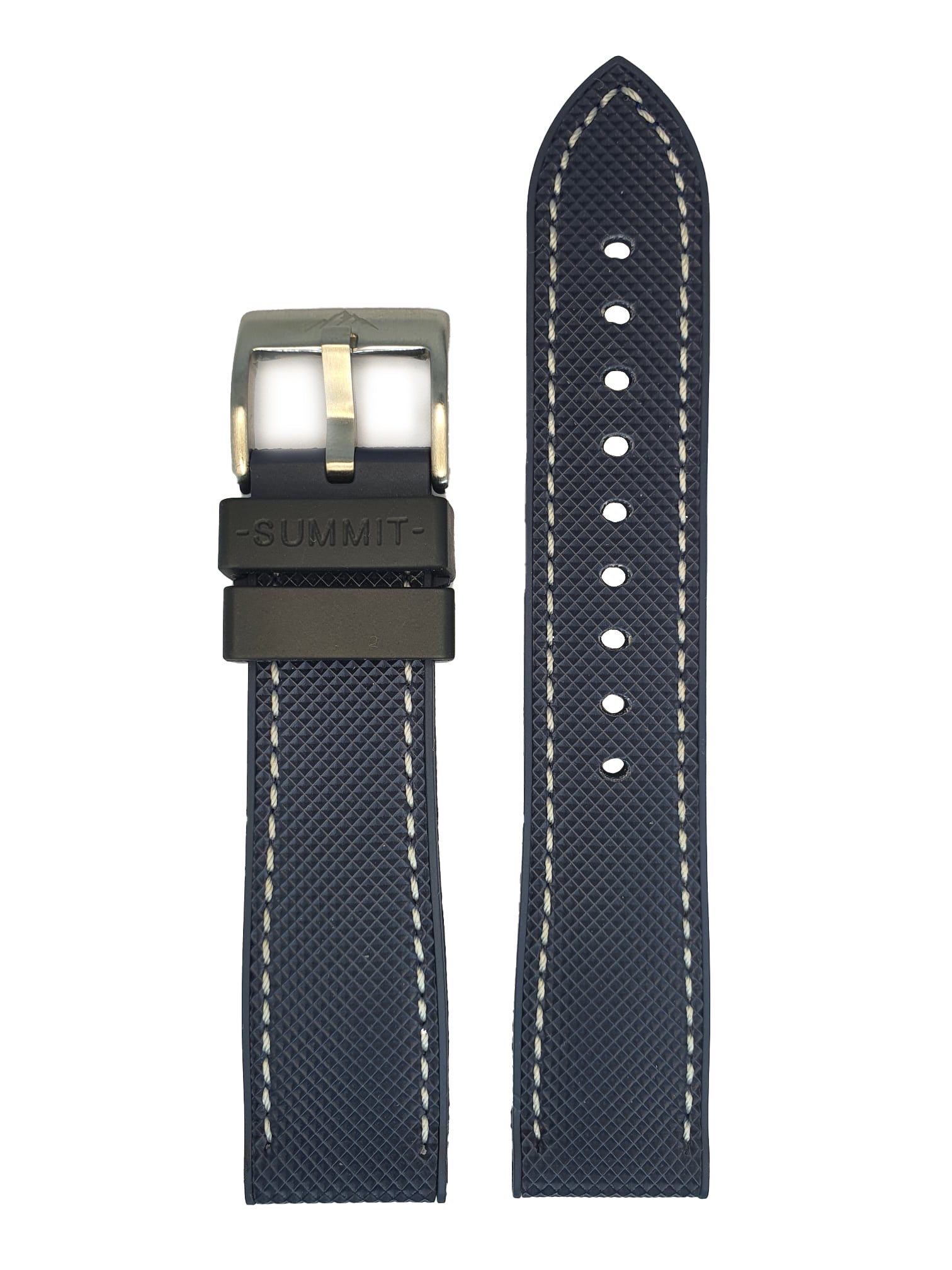 SUMMIT rubber watch straps, Front side Blue