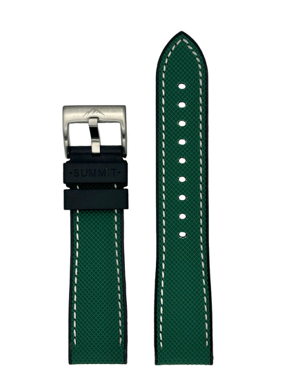 SUMMIT Green/White Rubber Strap