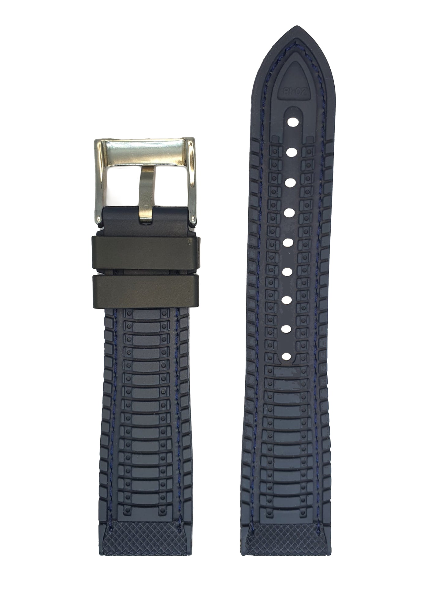 SUMMIT rubber watch straps, back side Blue