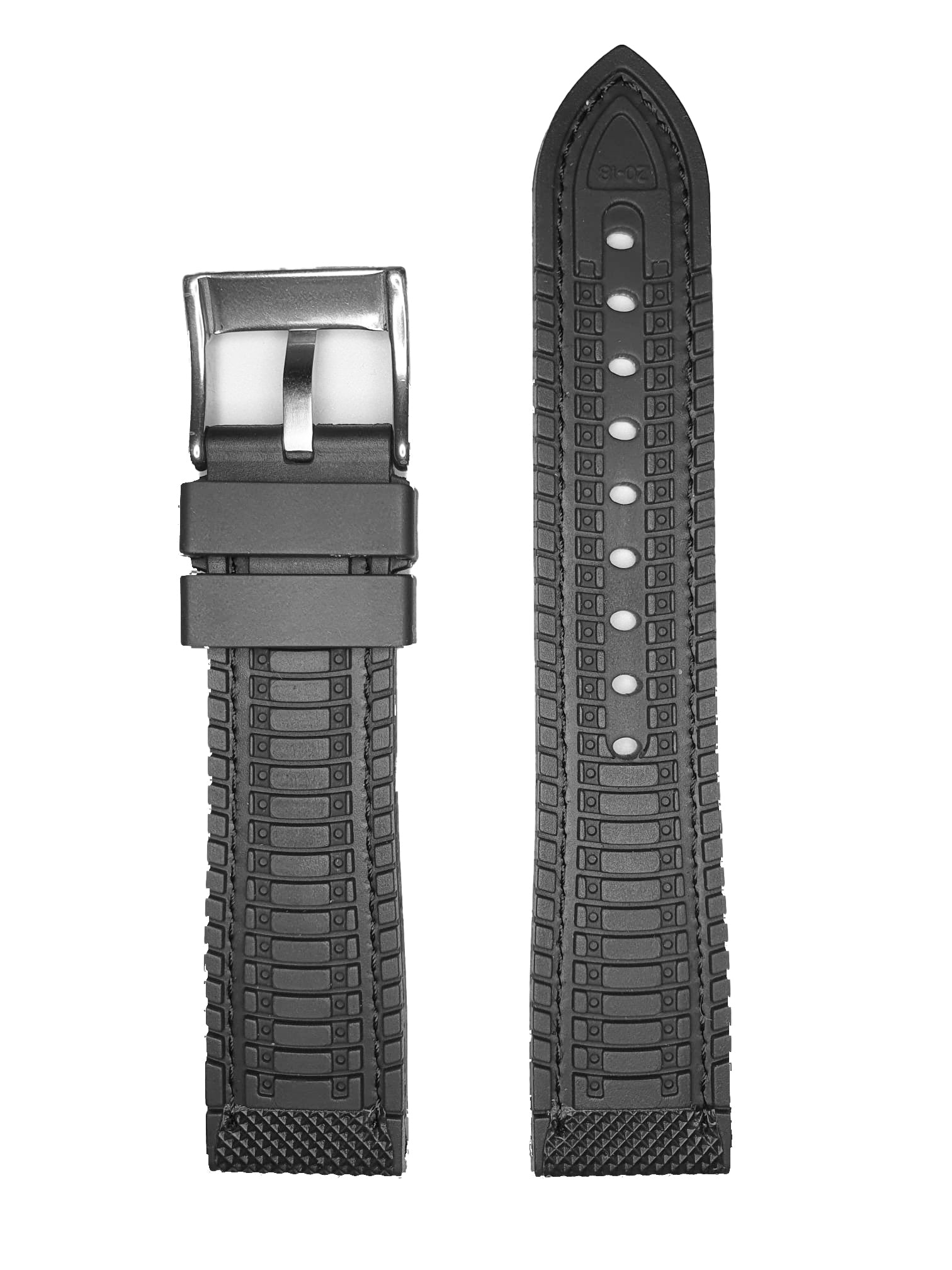 SUMMIT rubber watch straps, back side BW