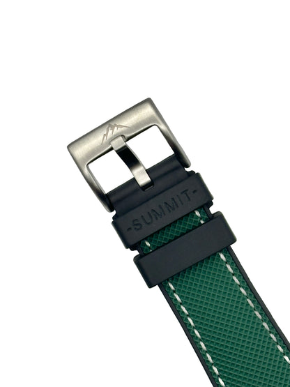 SUMMIT Green/White Rubber Strap