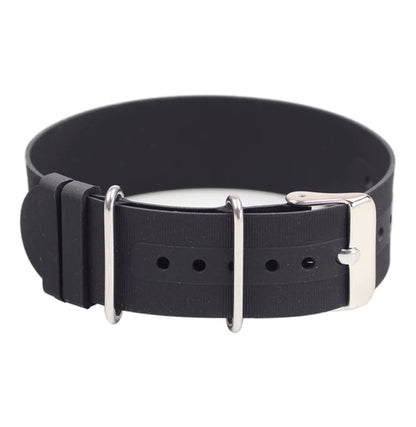 Rubber Nato Black Buckle 