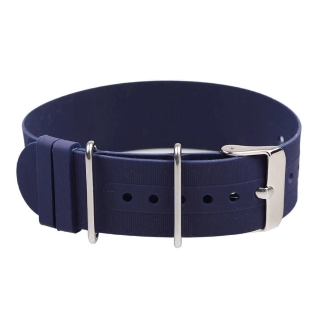 Rubber Nato Blue Buckle