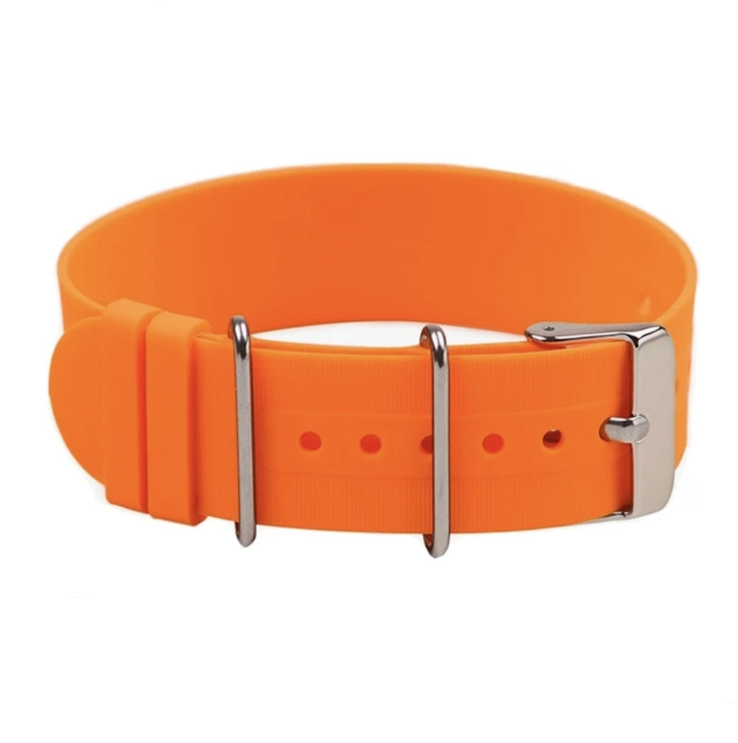 Rubber Nato Orange Buckle